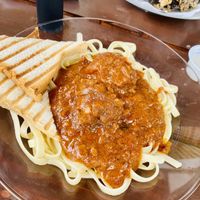 Vegan bolognese pasta!! Hearty meal!! at Bec and Geri's in Las Pinas