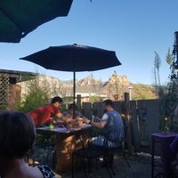 Outdoor patio at Sedona Beer Company in Sedona