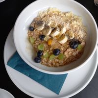 Porridge at Café Lil im Heidkrug in Lueneburg