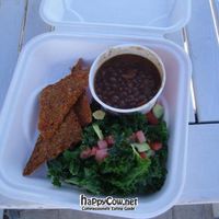 Kale salad with lentil soup at Raw and Juicy in Alys Beach