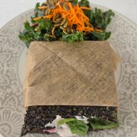 Veg sandwich with kale salad (V, GF) at Raw and Juicy in Alys Beach