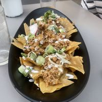 Chilaquiles veganos  at Taqueria La Lupe in Sevilla
