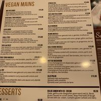 De menu  at Garlic n Greens in Bruges