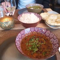 Kala chana masala at Garlic n Greens in Bruges