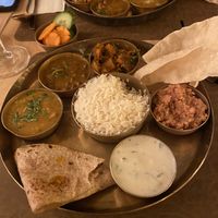 Thali platter #Veganuary at Garlic n Greens in Bruges