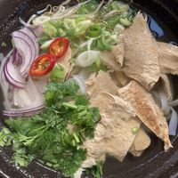 Pho with vegan meat   at Linh - Not Just A Restaurant in Prague