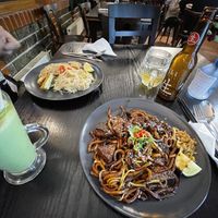 Black udon and pad Thai  at Linh - Not Just A Restaurant in Prague