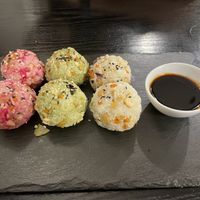 Rock and Roll rice ball  at Linh - Not Just A Restaurant in Prague