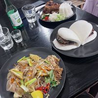 Boa buns, pad Thai and soya nuggets   at Linh - Not Just A Restaurant in Prague