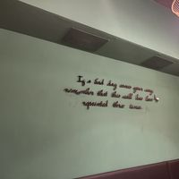 „If a bad day comes your way, remember that this wall has been repainted three times“ 😂  at Linh - Not Just A Restaurant in Prague