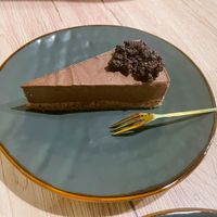 Chocolate pandan cake at Linh - Not Just A Restaurant in Prague