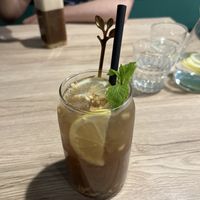 Tamarind Peanut Iced Teaa  at Linh - Not Just A Restaurant in Prague
