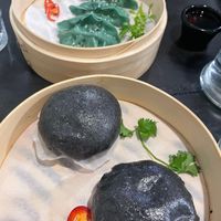 Gyoza and black bao at Linh - Not Just A Restaurant in Prague