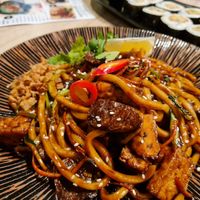 Black bean noodles #Veganuary at Linh - Not Just A Restaurant in Prague