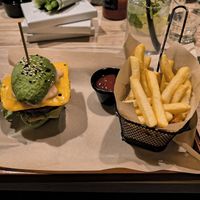 Avocado burger at Linh - Not Just A Restaurant in Prague