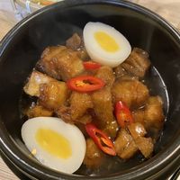 Vegan pork belly (Grandma’s Claypot)  at Linh - Not Just A Restaurant in Prague