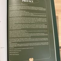 Lovely menu introduction  at Linh - Not Just A Restaurant in Prague