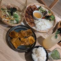 Dragon tofu and bun cha (soy steaks were to die for) at Linh - Not Just A Restaurant in Prague