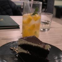 Black forest cake and ice tea at Linh - Not Just A Restaurant in Prague