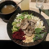 Bun nam bo + miso polévka  at Linh - Not Just A Restaurant in Prague