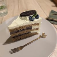 Matcha Oreo cake at Linh - Not Just A Restaurant in Prague