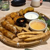 fried platter at Linh - Not Just A Restaurant in Prague