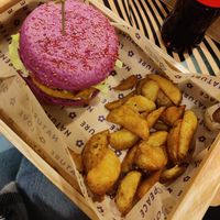 Hello kitty burger at Flower Burger - Bicocca Village in Milan