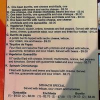 Vegetarian meals at El Ranchero in Brevard