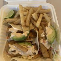 Fish Tacos 😋🌱 at Green Earth Vegan Cuisine in Pasadena