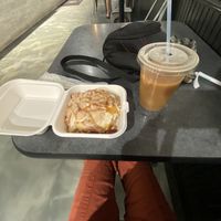 Hot pumpkin spice latte   at Cinnaholic in Coral Springs