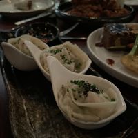 Vegetable dumplings  at Jinjuu Soho in London