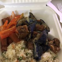 Great lunch from the steam table! at Loving Hut - Westfield Mall Food Emporium in San Francisco