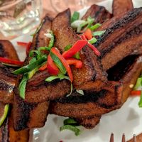 Plantain chips at Jam Delish in North London