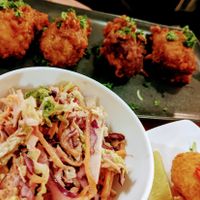 Plant based rum chicken wings and slaw at Jam Delish in North London