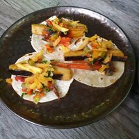 "Fish" tacos at Jam Delish in North London