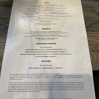 Menu   at Jam Delish in North London