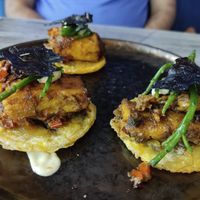 Saltfish tostones at Jam Delish in North London