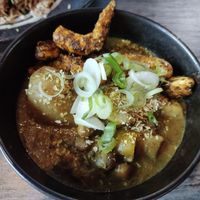 Curried prawns at Jam Delish in North London