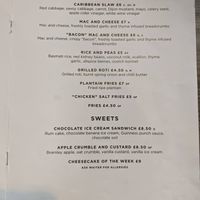 Menu 3 at Jam Delish in North London