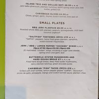 Menu 1 at Jam Delish in North London