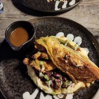 Chicken and gravy (plus cabbage and mash I think) at Jam Delish in North London