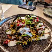 Jerk "chicken" skewers at Jam Delish in North London