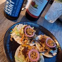 Pork belly tacos at Jam Delish in North London