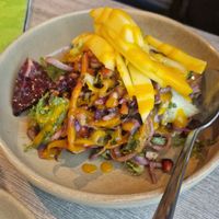 Mango salad at Jam Delish in North London