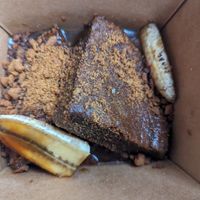 Banana cake- not great, funny texture at Jam Delish in North London