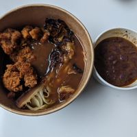 Carribbean chicken with Jamaican gravy - very nice, but the gravy could be thicker/more flavoursome at Jam Delish in North London