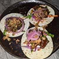 Pork belly tacos at Jam Delish in North London