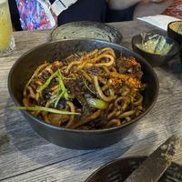 Oxtail chow mein  at Jam Delish in North London