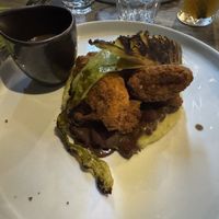 Fake chicken with garlic mashed potatoes   at Jam Delish in North London