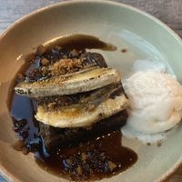 Banana cake, ridiculously good, a highlight of the meal for sure  at Jam Delish in North London